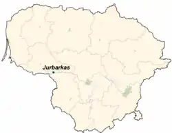 Jurbarkas na mapě