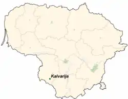 Kalvarija na mapě