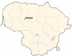 Kelmė (město) na mapě