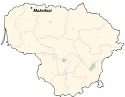 Mažeikiai na mapě