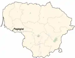 Pagėgiai na mapě