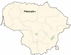Pakruojis (lit.) na mapě