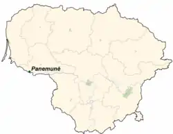 Panemunė na mapě