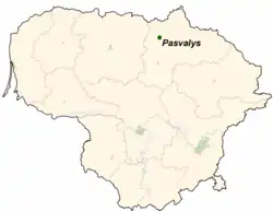 Pasvalys na mapě