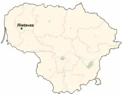 Rietavas na mapě