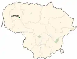 Varniai na mapě
