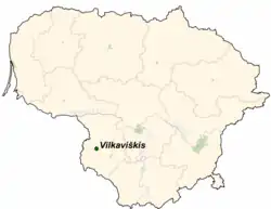 Vilkaviškis na mapě