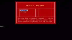 Menu pro výběr operačních systémů