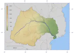 mapa povodí řeky Limpopo