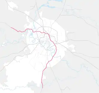 Linka na mapě Moskvy