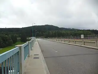 Silnice II/163 v Lipně nad Vltavou