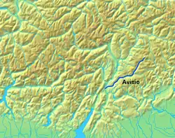 Poloha řeky Avisio na mapě