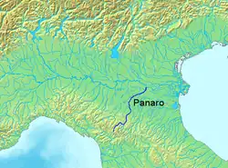 Tok řeky Panaro