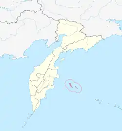 Komandorské ostrovy na mapě Kamčatského kraje