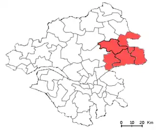 Arrondissement Ancenis na mapě departementu Loire-Atlantique
