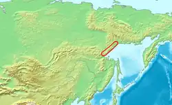 Pohoří Džugdžur na mapě