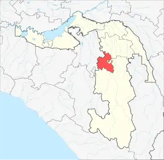 Městský okruh Majkop na mapě Adygejska