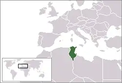 Arcidiecéze tuniská na mapě