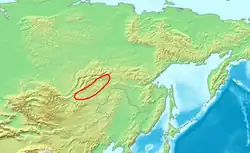 Pohoří na mapě Sibiře