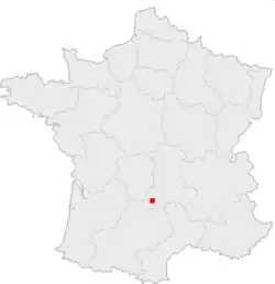 Aurillac na mapě
