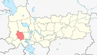 Kadujský rajón na mapě Vologdské oblast