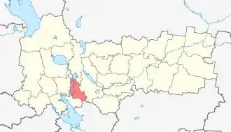 Šeksninský rajón na mapě Vologdské oblast