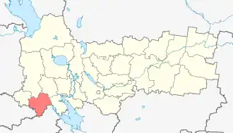 Ustjuženský rajón rajón na mapě Vologdské oblast