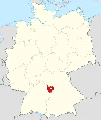 Poloha zemského okresu na mapě Německa