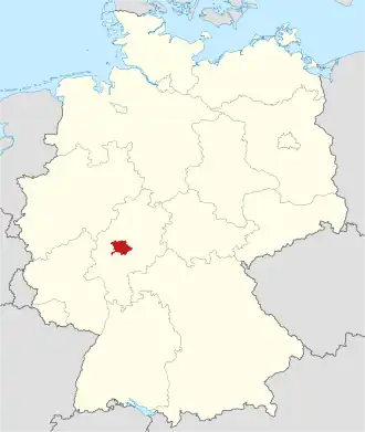 Poloha zemského okresu na mapě Německa