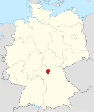 Poloha zemského okresu na mapě Německa