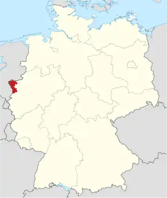 Poloha zemského okresu na mapě Německa