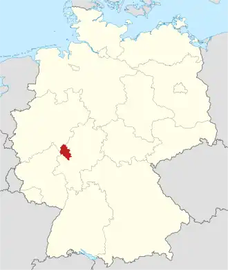 Poloha zemského okresu na mapě Německa