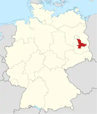 Poloha zemského okresu na mapě Německa