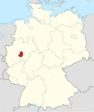 Poloha zemského okresu na mapě Německa