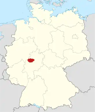 Poloha zemského okresu na mapě Německa