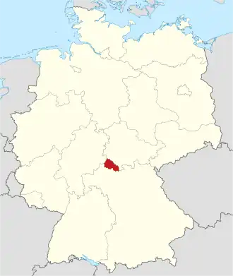 Poloha zemského okresu na mapě Německa