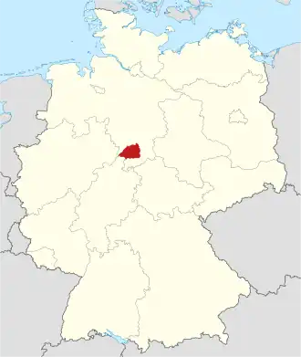 Poloha zemského okresu na mapě Německa