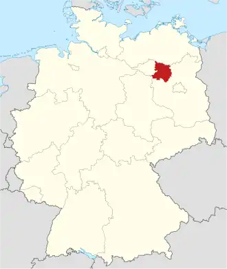 Poloha zemského okresu na mapě Německa