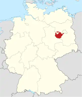 Poloha zemského okresu na mapě Německa