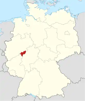 Poloha zemského okresu na mapě Německa