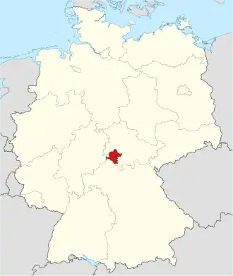 Poloha zemského okresu na mapě Německa