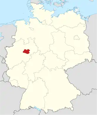 Poloha zemského okresu na mapě Německa