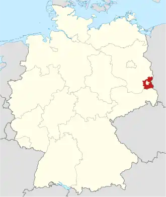 Poloha zemského okresu na mapě Německa