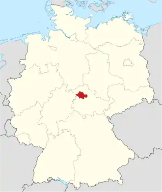 Poloha zemského okresu na mapě Německa