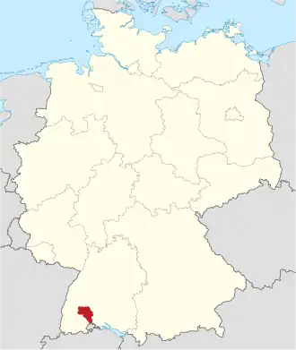 Poloha zemského okresu na mapě Německa