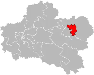 Kanton na mapě departementu Loiret