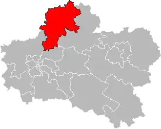 Kanton na mapě departementu Loiret