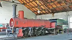 Lok 411.019 der ČSD beim Wiederaufbau im Heizhaus Jaromer, 2017