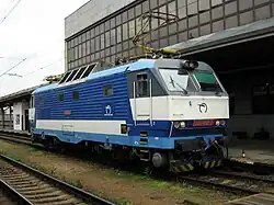 Lokomotiva 350.012 v Praze-Holešovicích