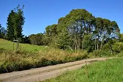 Střední část chráněného území s průjezdní cestou